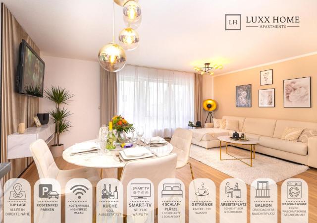 Luxx Home BC, Zentral - für 4 Personen - Balkon - Parken - voll ausgestattete Küche