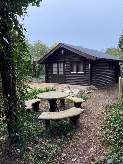 Cabaña de ensueño en el bosque y junto al mar