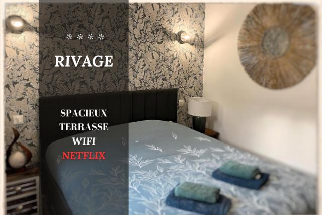 *Rivage* Spacieux T2 RDC sur cour:Jardin-Fibre-Netflix-Terrasse