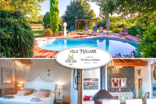 Villa Magarre Climatisée, Piscine Chauffée, Spa, dans un Cadre Naturel Envoûtant