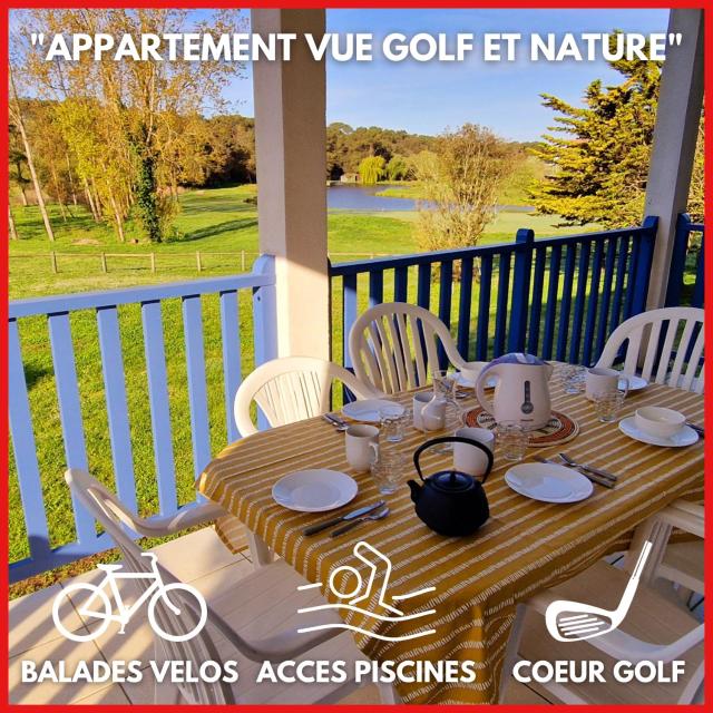 "L'ORÉEOCÉANE" Appartement, 7 personnes, vue dégagée golf, accès piscine