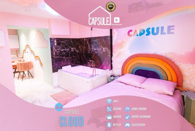 Capsule cloud - jacuzzi - projecteur cinema