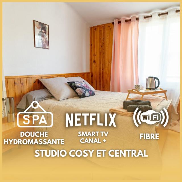 La Rosée - Studio Zen à 50m des Thermes - Vue Casino, SDD hydromassante, Wifi, Netflix, Smart TV