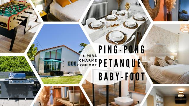 Maison Cosy : Pétanque, Baby-foot & Ping-Pong !