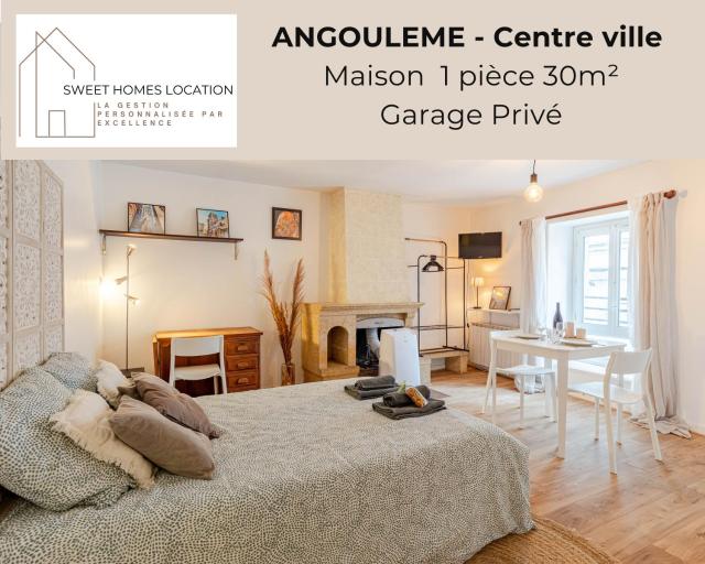 M1 SWEET HOMES Angoulême l Secteur Centre ville Remparts l Maison 1 pièce avec garage privé - Animaux acceptés