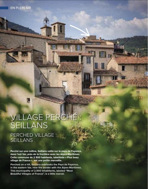 Au cœur de Seillans, charmant logement, grande terrasse et panorama