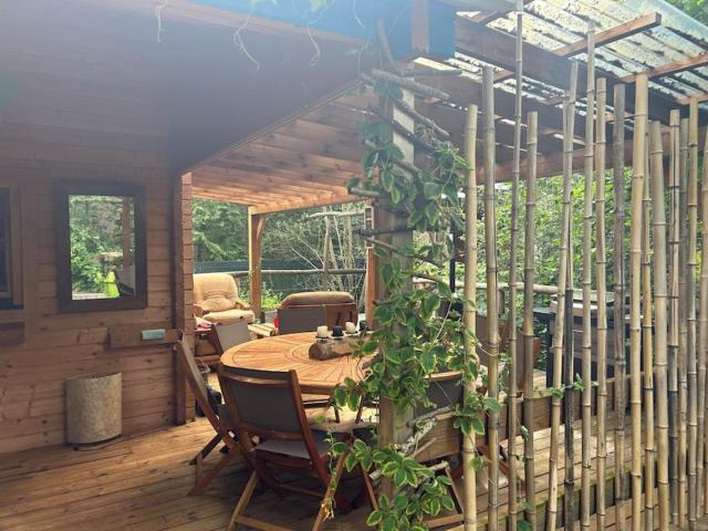 Chalet en bois avec sauna