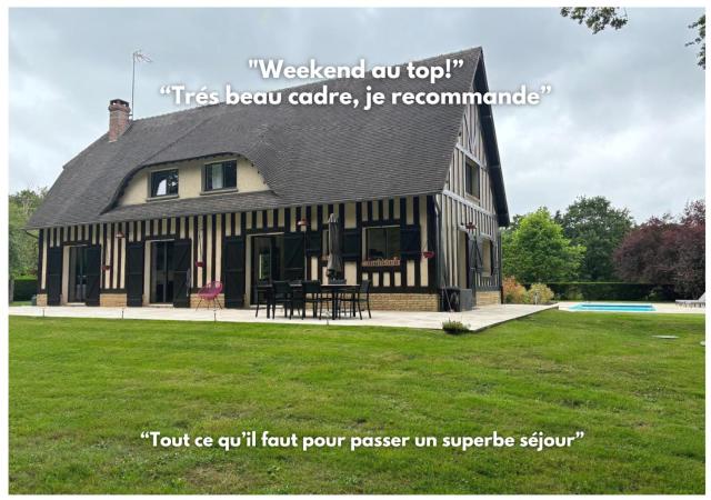 Belle longère normande avec piscine chauffée