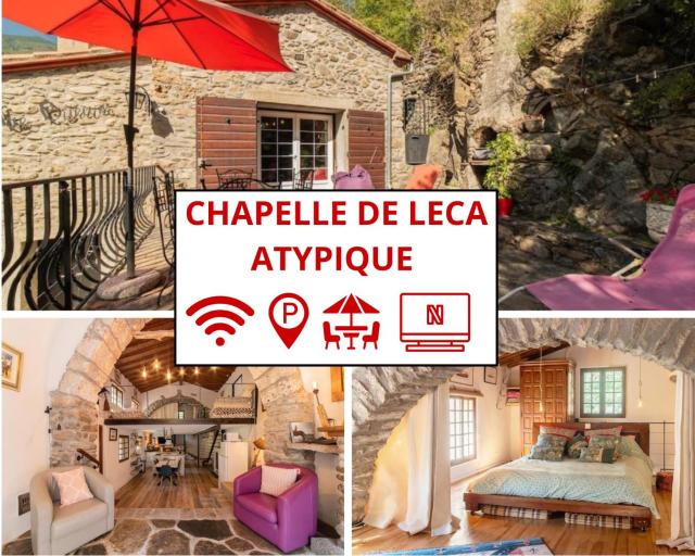 Chapelle de Léca, Authentique Chapelle Rénovée - Vallespir - Vue Imprenable Montagne - Unique, Loft Moderne et Pittoresque - WIFI - Confort Premium - OFFRE SPECIALE - Majestic Key Konciergerie Collioure