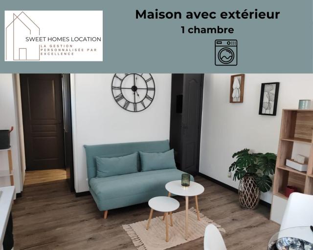 M2 SWEET HOMES Angoulême I Secteur Gare SNCF I Maison 1 Chambre extérieur privé au calme - Animaux acceptés