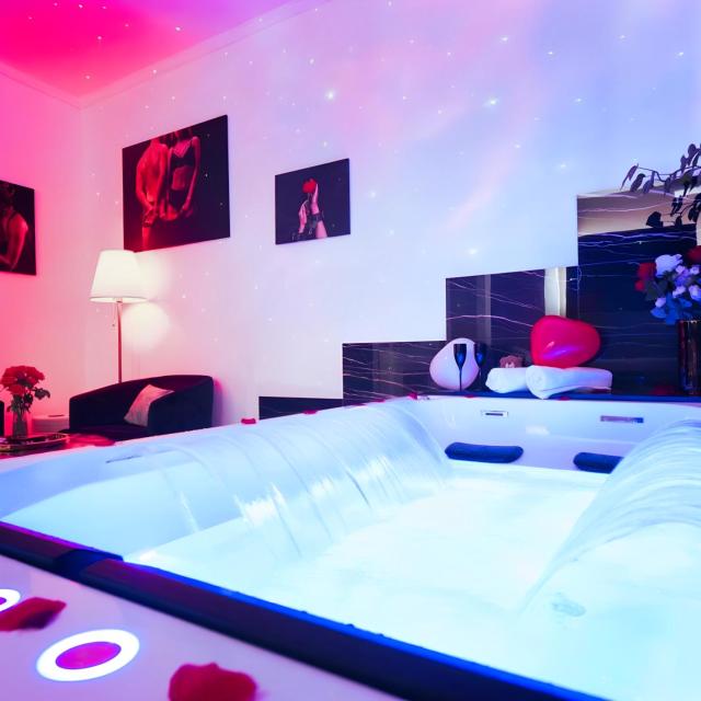 Dream Room avec Jacuzzi, Sauna, Table de massage et Lit à eau