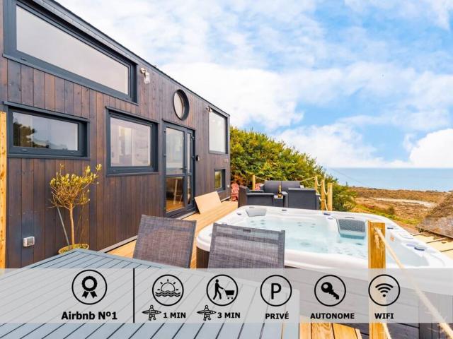 Jacuzzi Tiny-House face mer Evasion sur la falaise