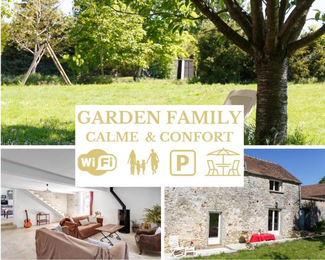 Garden Family - GÎte Familial - Jardin spacieux - Confort & Wifi - Parking privé - Golf et château à 15 minutes