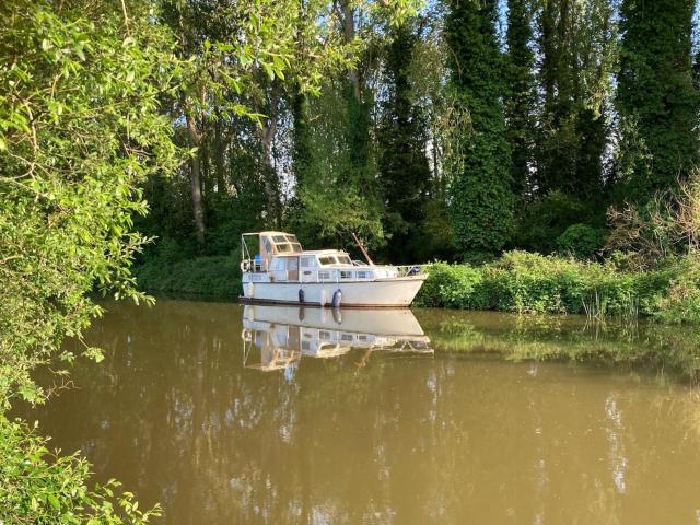 Dutch Cruiser Ship on a Tranquil Secluded River