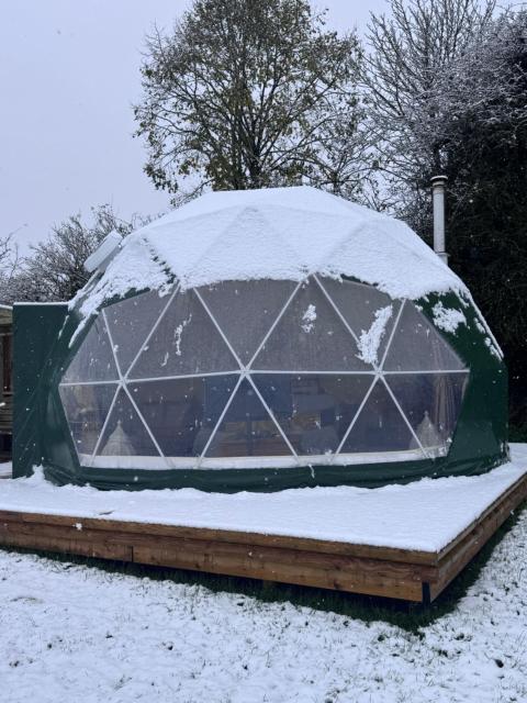 Star gazing Dome with log burner