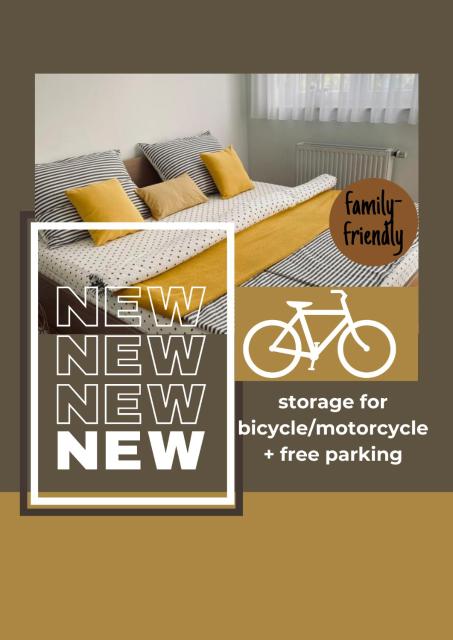 LA CASA GRADSKI VRT modern family apartment with lockable bike storage