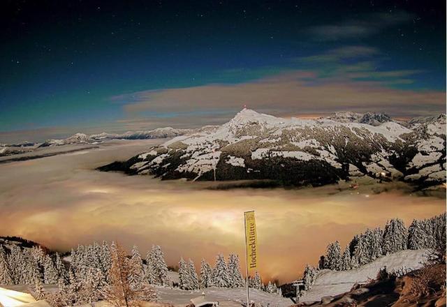 Hocheckhuette On Top of the Kitzbuehel Hahnenkamm Mountain