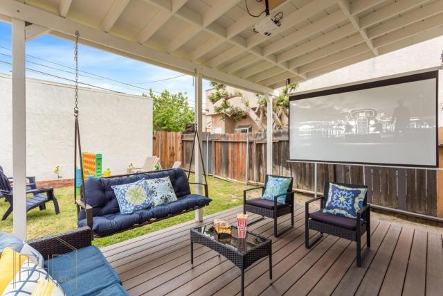 Game Room and Outdoor Projector Home Near Beach