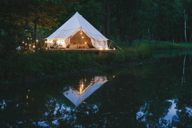 Glamping tält/tent - Glampingzelt -Lodge - Sjöutsikt