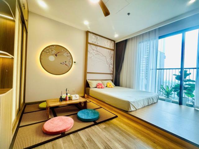 Homestay studio Haven Park Ecopark view bể bơi, phong cách Nhật