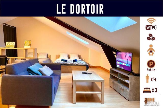 Le Dortoir, logement avec 3 grands lits doubles