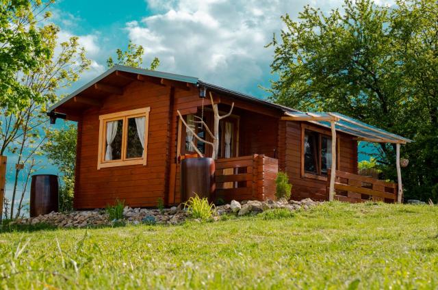 Cozy wood hut on the farm