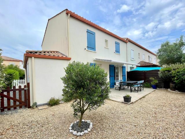 Maison 2 chambres avec piscine, à 150m de la plage, jardin, terrasse, parking, WIFI à Brétignolles-sur-Mer - FR-1-231-173