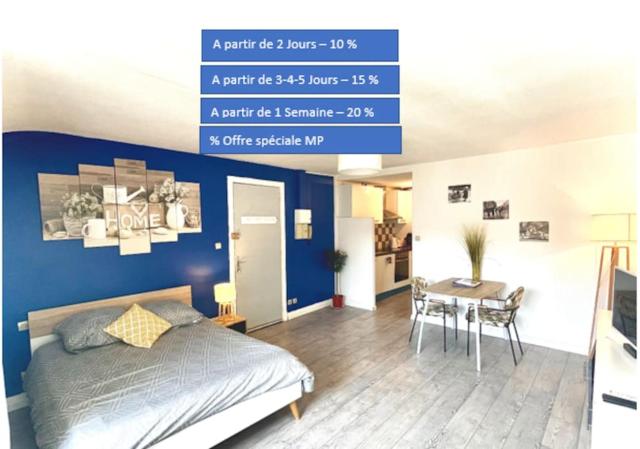 Appartement entier Moissac centre 30 m2 calme avec cour intérieure pour vélos à 50m du marché de Moissac